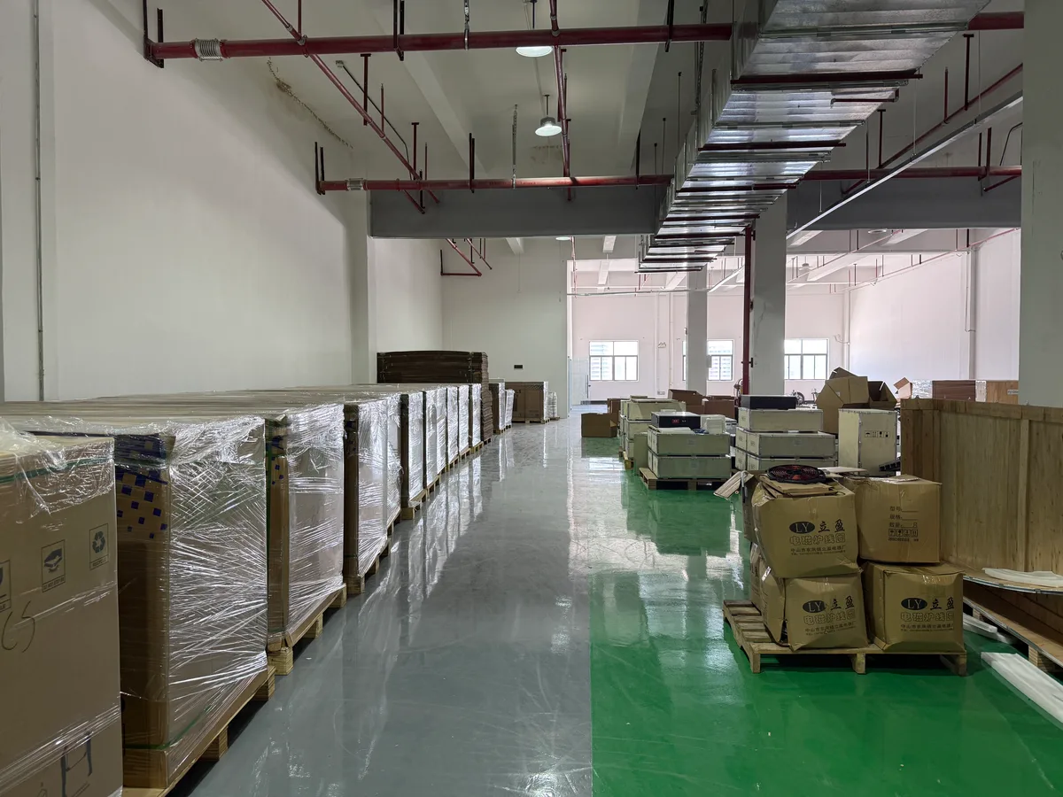 Packed solar equipment orders awaiting dispatch at the Witdriv factory