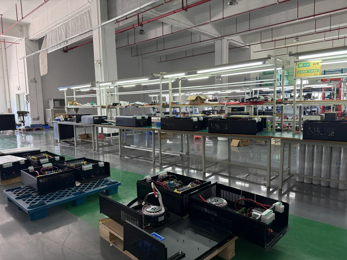 Solar inverter final assembly area at the Witdriv factory